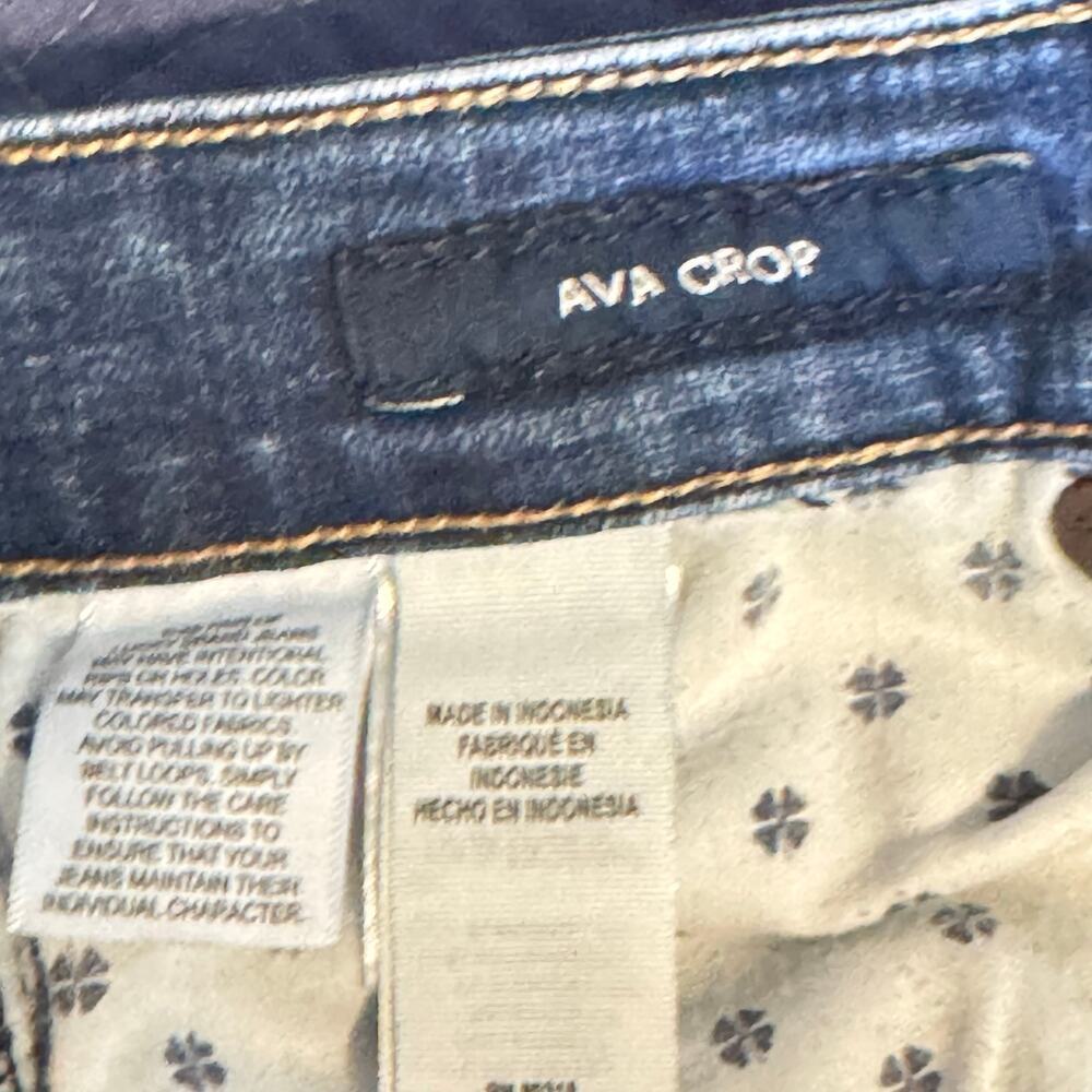 Lucky Brand Ava Crop Distressed Denim Skinny Mid-Rise Jeans Women's Sz 2/26 - Picture 11 of 12